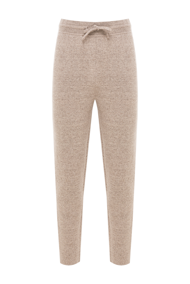 Loro Piana бежевые спортивные брюки из смеси льна и кашемира на кулиске 190224 - фото 1