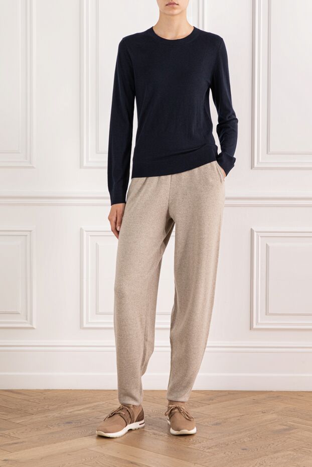 Loro Piana blue piuma crew neck jumper in the finest and softest cashmere 190236 - photo 2