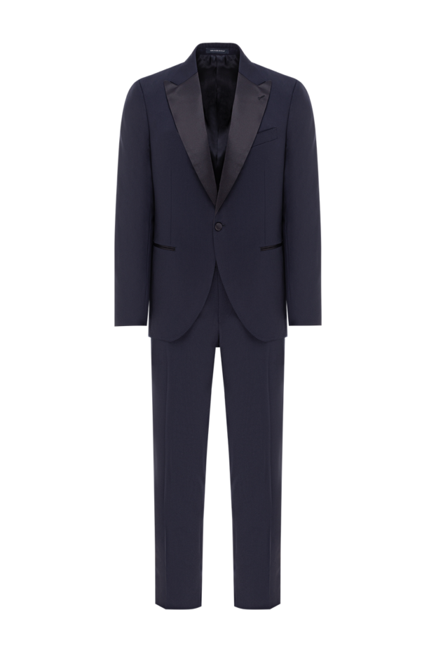 Sartoria Latorre men's dark blue wool tuxedo with satin lapels 190243 - photo 1