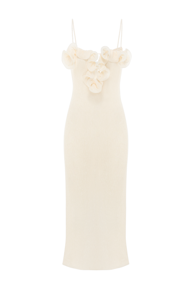 Magda Butrym sleeveless crepe maxi beach dress in cream 190249 - photo 1