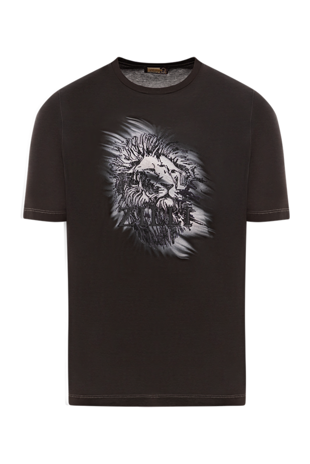 Zilli men's cotton black t-shirt with dynamic lion print
190339 - photo 1