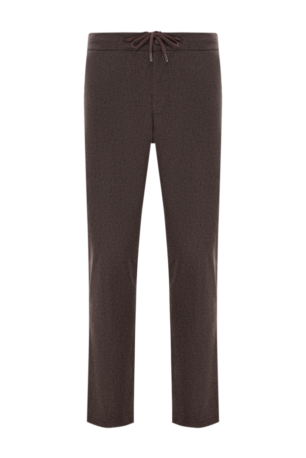 Cesare di Napoli men's wool trousers with cashmere in a warm brown shade 190344 - photo 1
