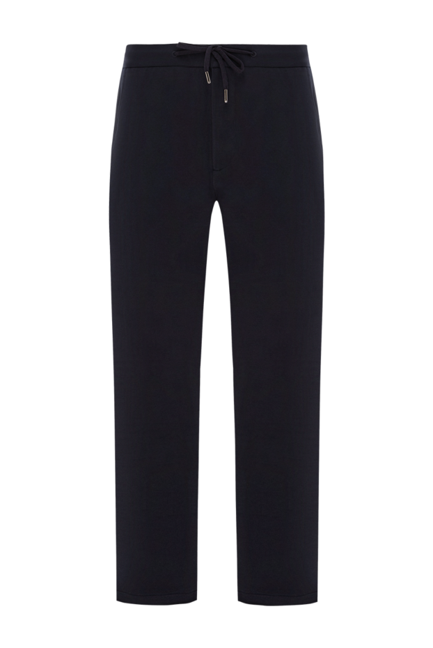 Cesare di Napoli men's blue universal trousers with drawstring waistband 190354 - photo 1
