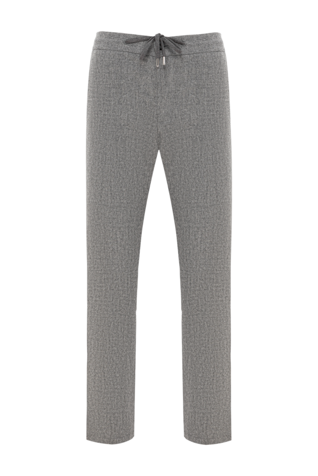 Cesare di Napoli men's grey wool and cashmere trousers with drawstring waistband
190363 - photo 1