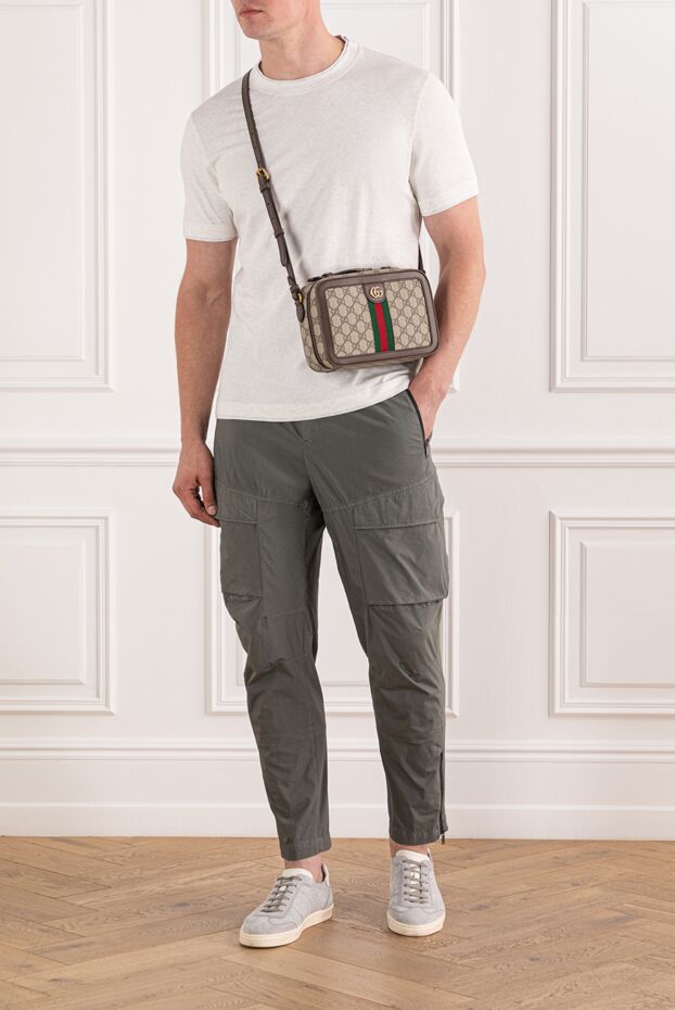 PT01 (Pantaloni Torino) брюки мужские зеленые карго прямого кроя с регулируемым поясом
 190369 - фото 2