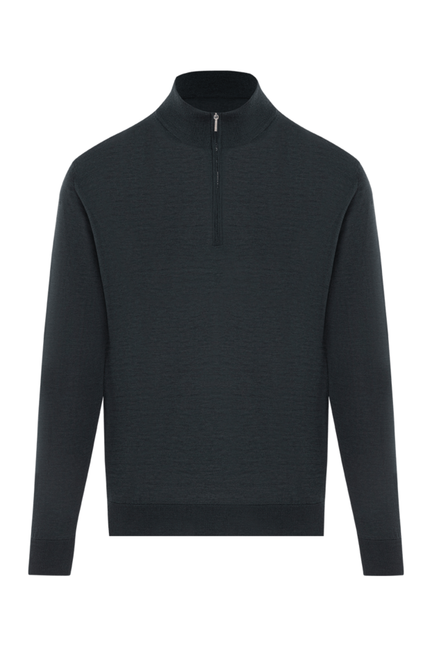 Cesare di Napoli men's wool jumper troyer with zip and stand-up collar 190387 - photo 1