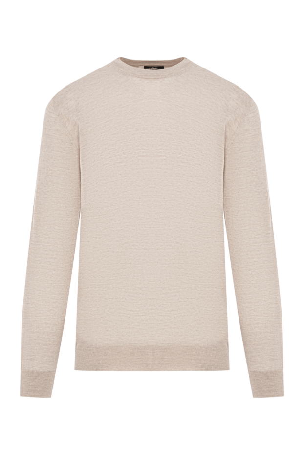 Cesare di Napoli men's basic woolen warm jumper in beige
190424 - photo 1