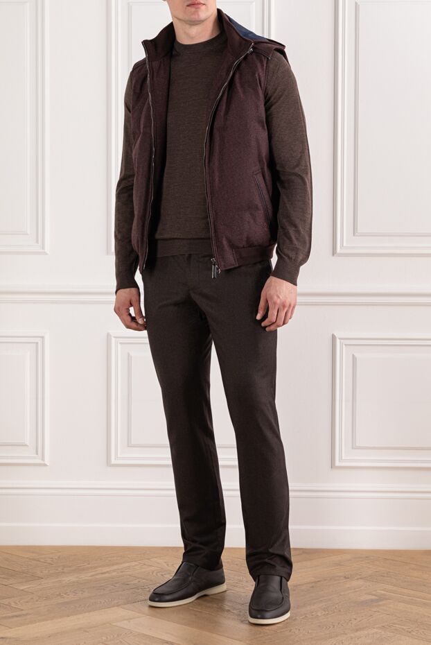 Cesare di Napoli brown wool jumper in a minimalist style 190427 - photo 2