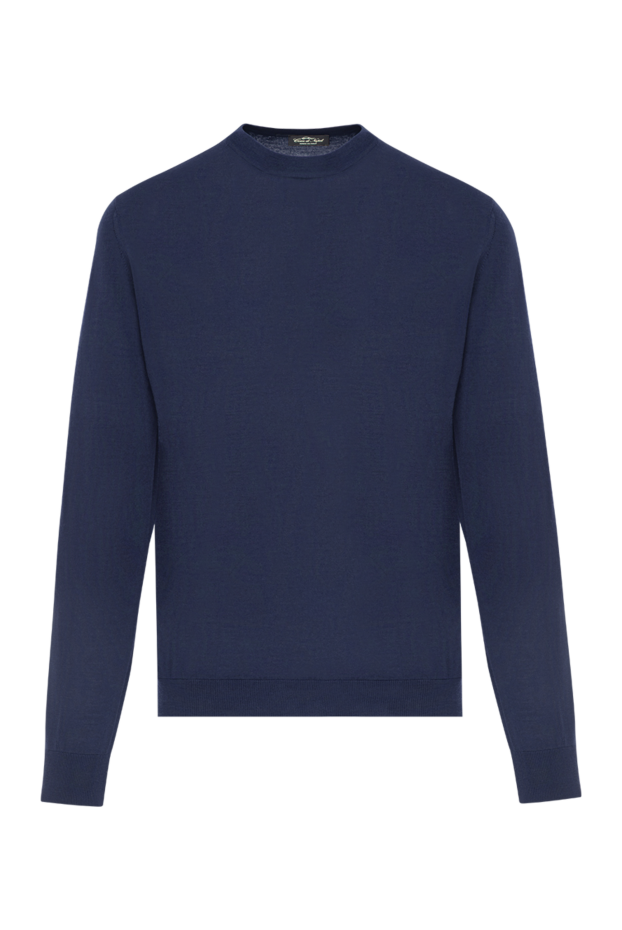 Cesare di Napoli men's wool jumper blue with a round neck 190430 - photo 1