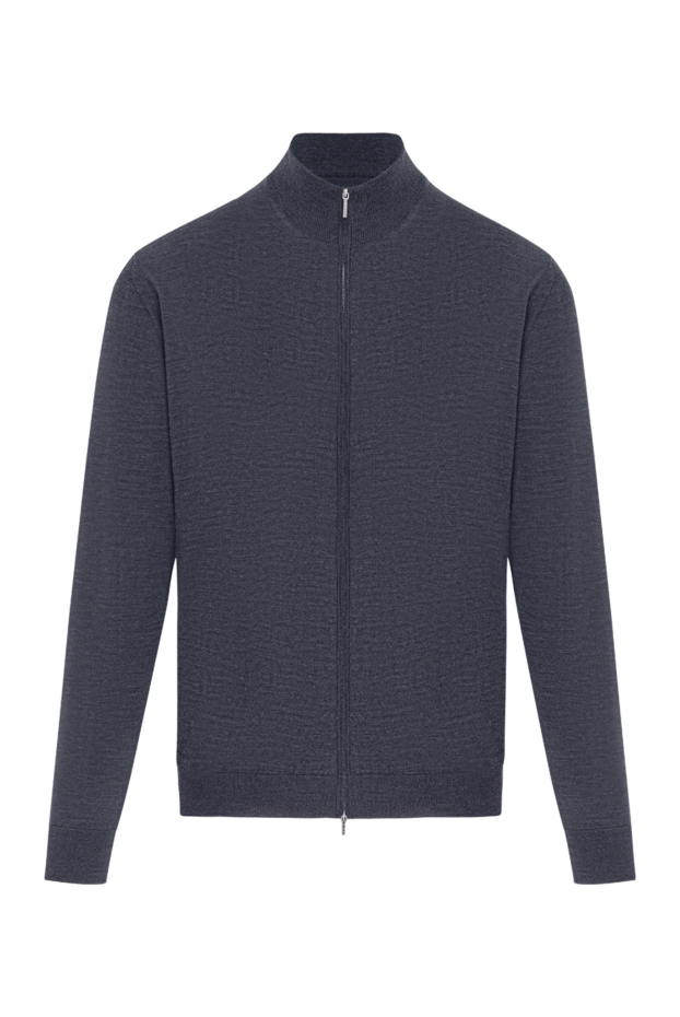 Cesare di Napoli deep blue-gray wool cardigan with zip fastening
190449 - photo 1