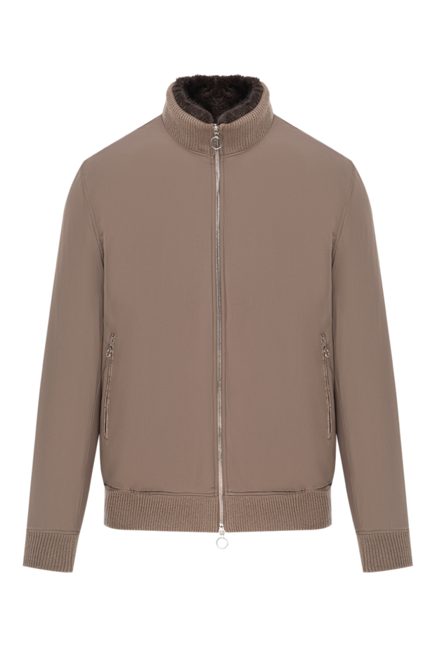 Seraphin men's bomber jacket with zip, fur inside and crocodile leather details
190475 - photo 1