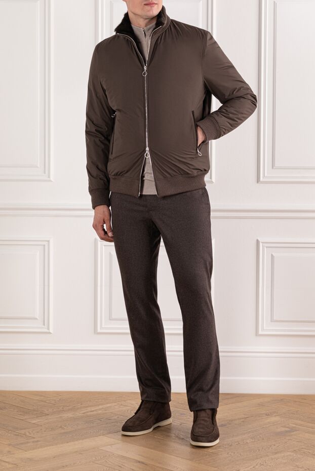 Seraphin fur lined zip up jacket with crocodile skin details
 190476 - photo 2