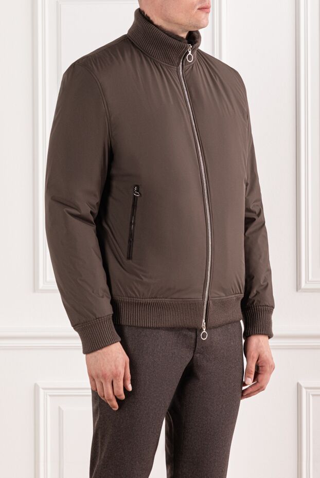 Seraphin fur lined zip up jacket with crocodile skin details
 190476 - photo 3