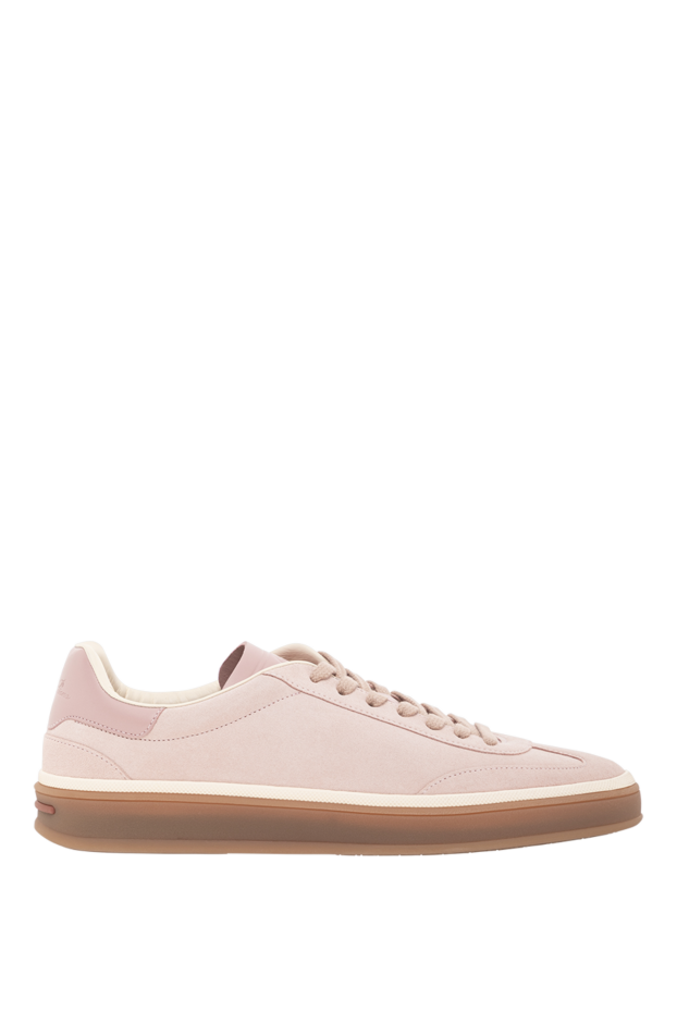 Women's Pink Ultra Low Profile Suede Tennis Shoes - photo 1
