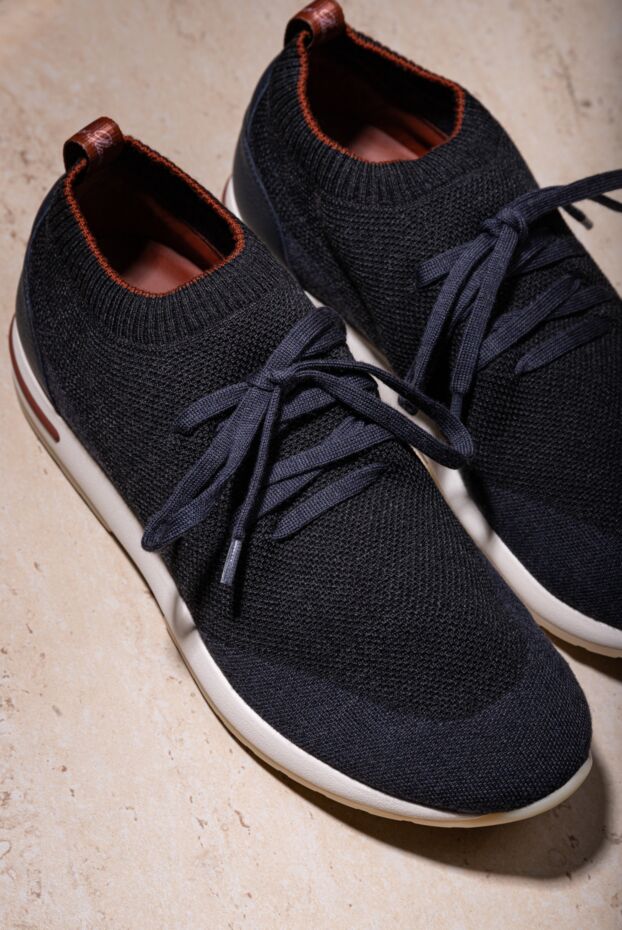Loro Piana men's grey 360 lp flexy walk wool sneakers 190502 - photo 2