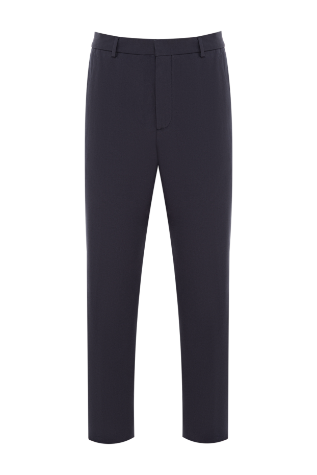 Loro Piana брюки jarno из хлопкового габардина мужские синие 190505 - фото 1