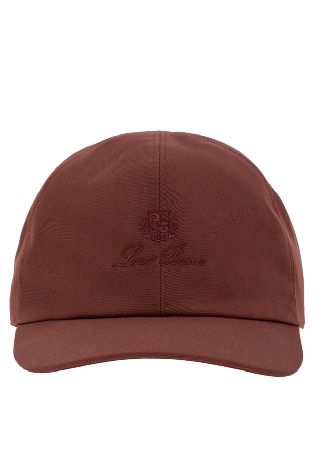 Loro Piana бейсболка мужская бордовая из хлопкового габардина с водоотталкивающей пропиткой 190513 - фото 1