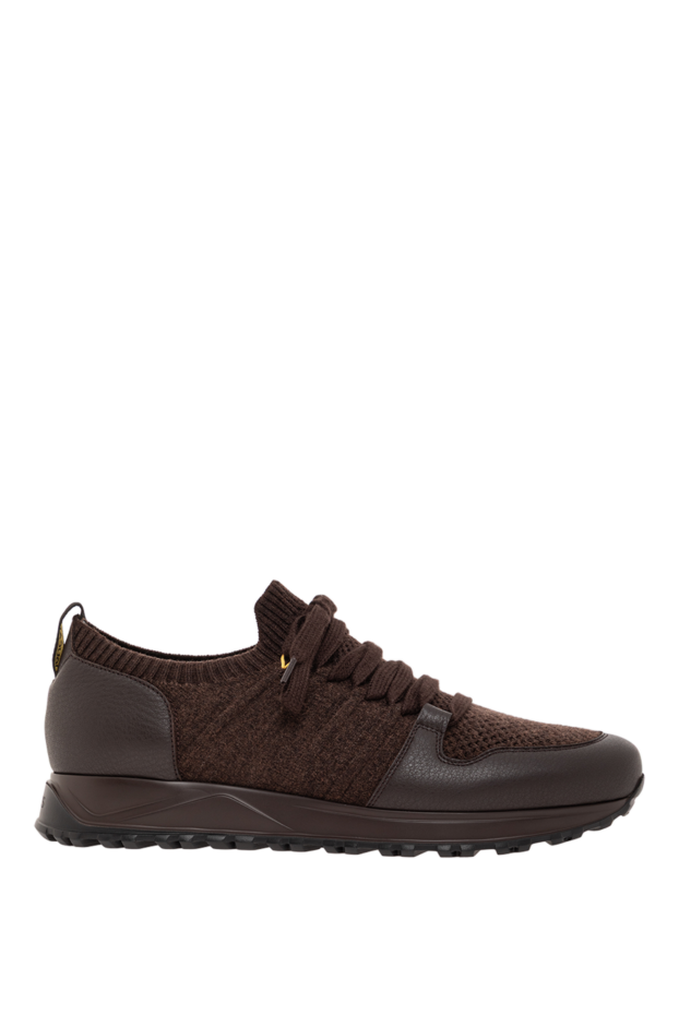 Doucal`s brown men's sneakers made of genuine leather and warm wool
190530 - photo 1