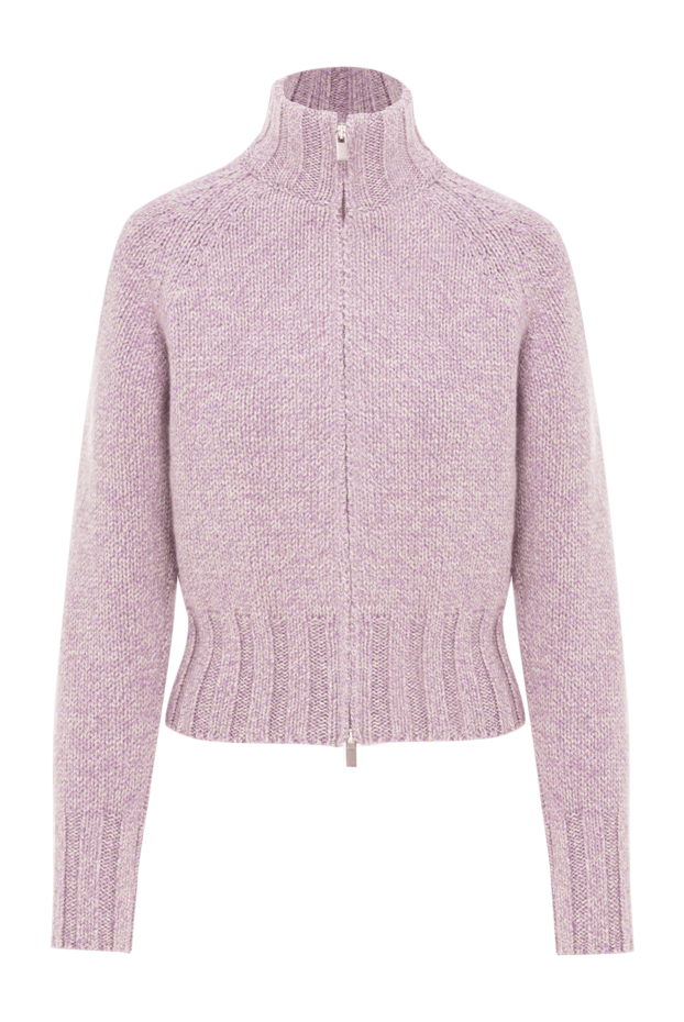 Magda Butrym a thick purple cardigan with ribbed trim and a high collar fastening.
190567 - photo 1