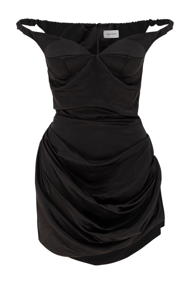 Magda Butrym black draped off shoulder mini dress 190569 - photo 1
