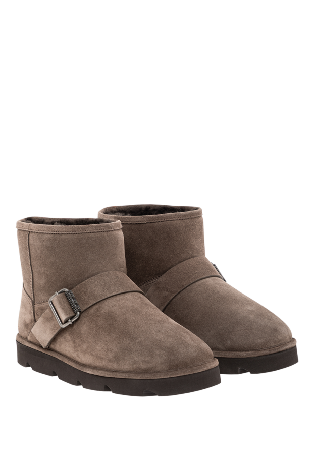 Brunello Cucinelli warm winter boots made of suede with natural fur for women
 190580 - photo 3