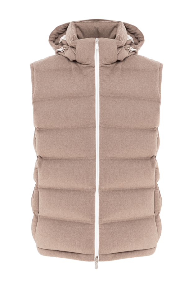 Brunello Cucinelli beige down vest with a hood and contrasting wool zipper
190582 - photo 1