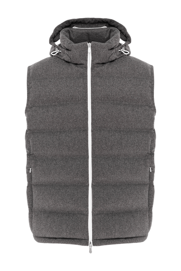 Brunello Cucinelli gray down vest with a hood and side pockets 190583 - photo 1