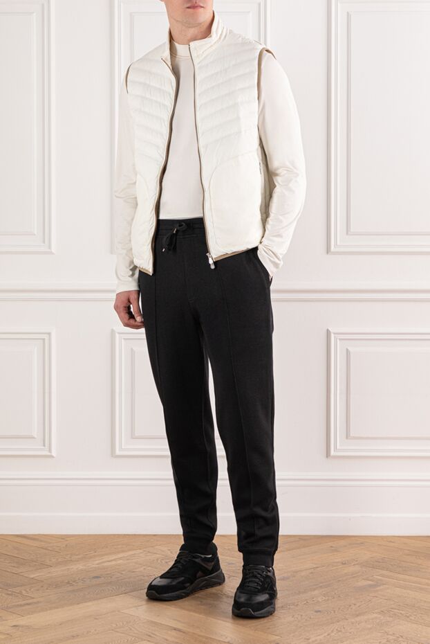 Brunello Cucinelli жұмсақ текстурасы бар қара тоқылған шалбар 190590 - фото 2