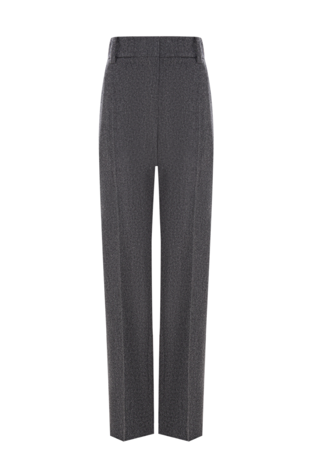 Brunello Cucinelli gray women's straight-leg wool trousers 190601 - photo 1