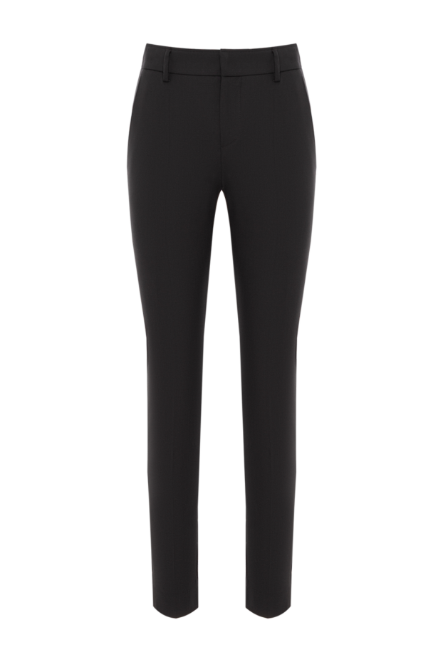 Women's classic black trousers with a laconic design - photo 1