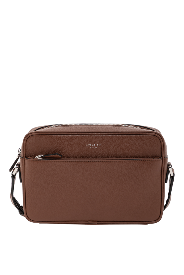 Serapian east west compact messenger bag in sahara cachemire leather brown 190663 - photo 1