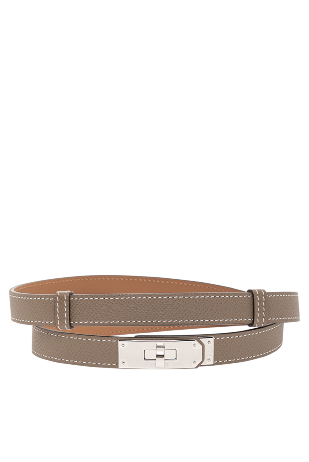 Hermes келли 18 белбеу қоңыр эпсом бұзау терісі 190783 - фото 1