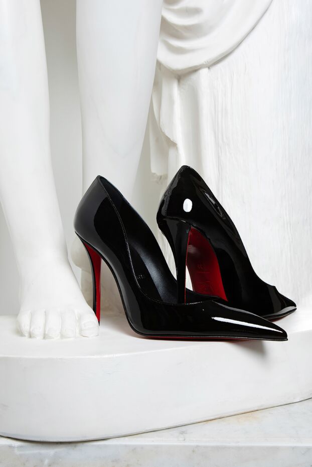 Christian Louboutin мисс z қара патенттелген бұзау терісінен жасалған стилетто өкшесі 190859 - фото 2
