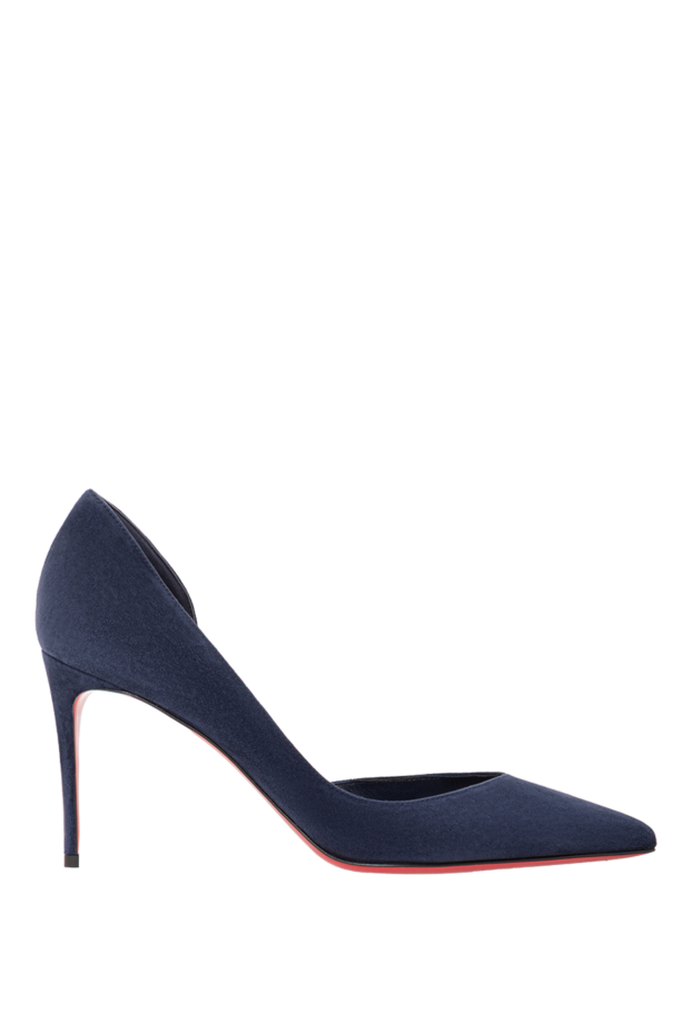 Christian Louboutin туфли-лодочки iriza из темно-синего бархата zaffiro 190863 - фото 1