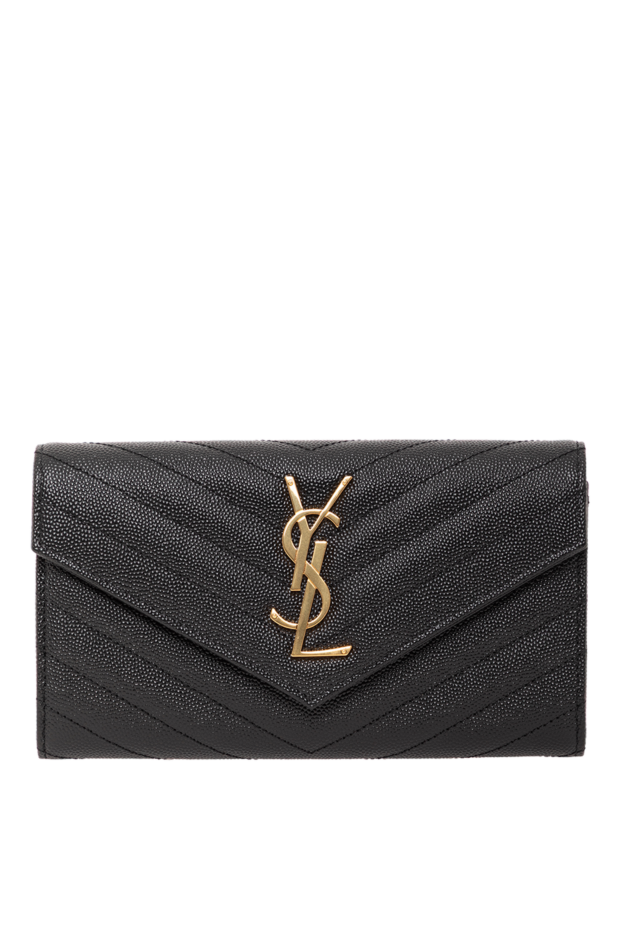 Saint Laurent cassandre үлкен қозы терісінен жасалған қалпақ, қара әмиян
190918 - фото 1