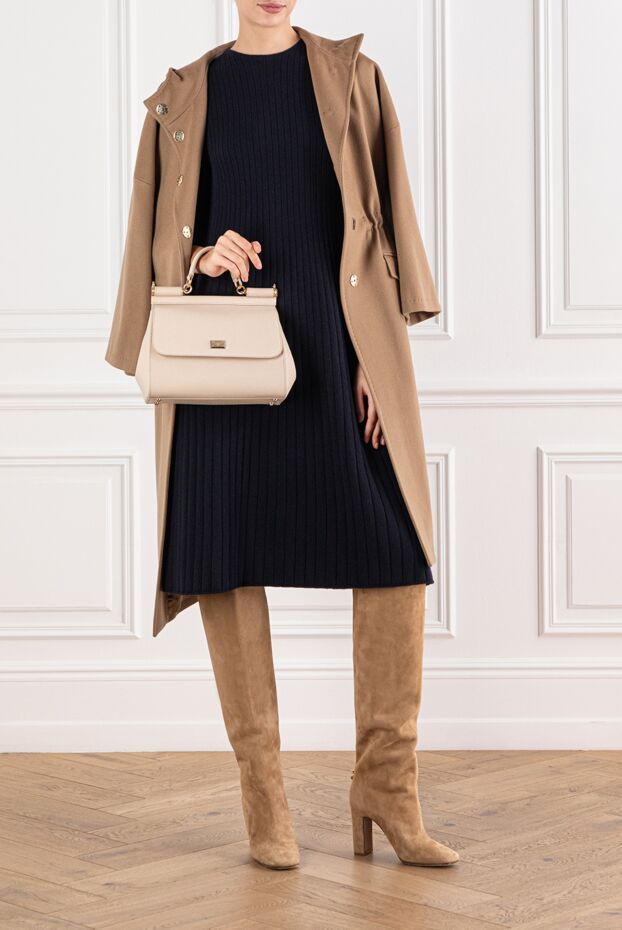 Loro Piana black ribbed cashmere dress with a flared silhouette 190971 - photo 2