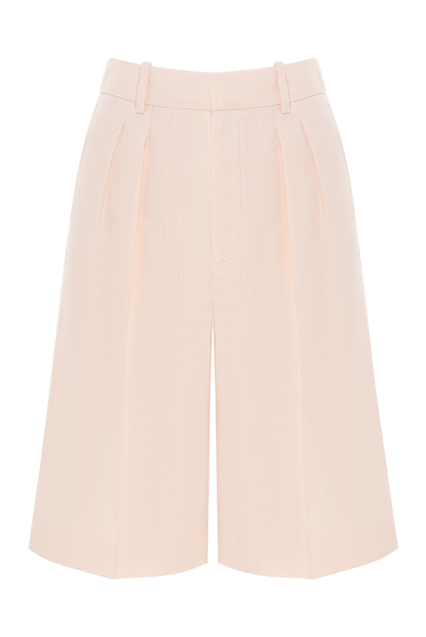 Loro Piana women's linen and wool shorts in a delicate peach shade 190974 - photo 1