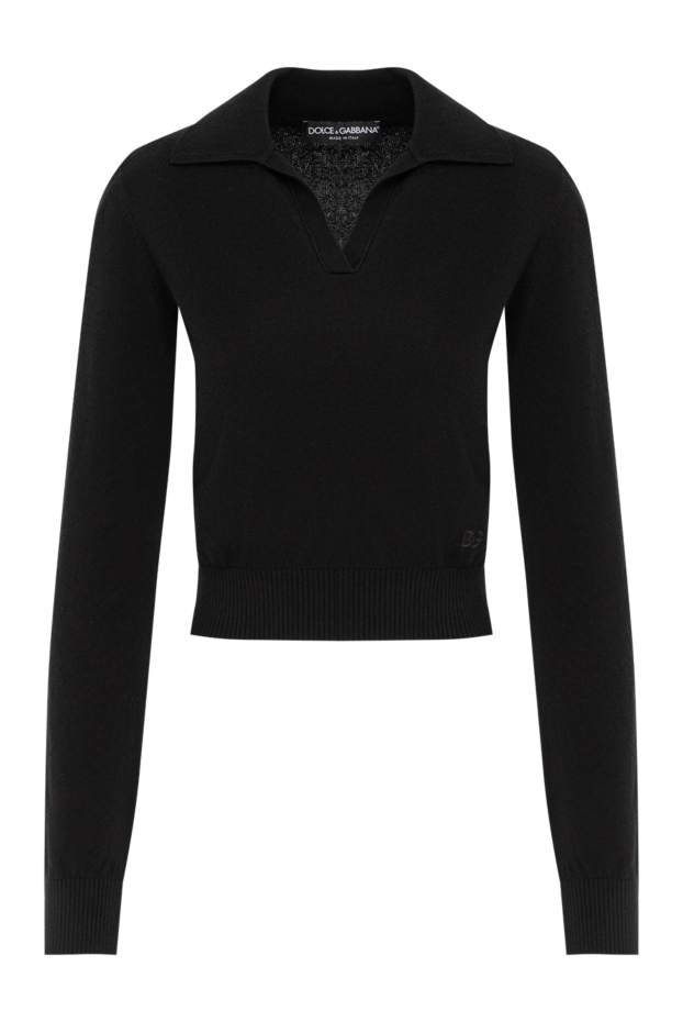 Dolce & Gabbana black cashmere knit polo shirt with no fastening
190985 - photo 1