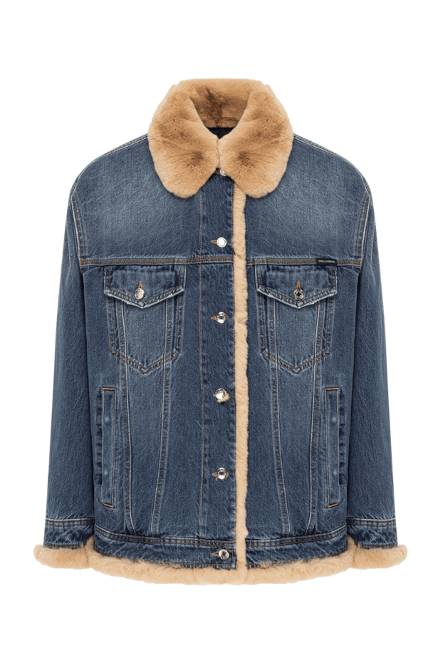 Dolce & Gabbana oversized denim fur-lined jacket with chest pockets 190995 - photo 1
