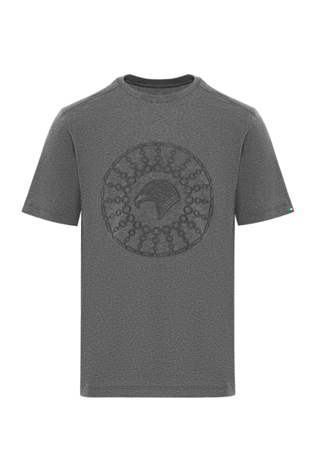Stefano Ricci t-shirt made of melange cotton with a three-dimensional embossing on the chest 191060 - photo 1