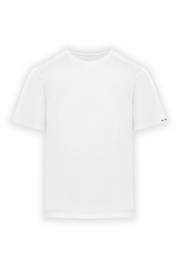 Stefano Ricci white cotton t-shirt with 3d embossing at the center 191064 - photo 1
