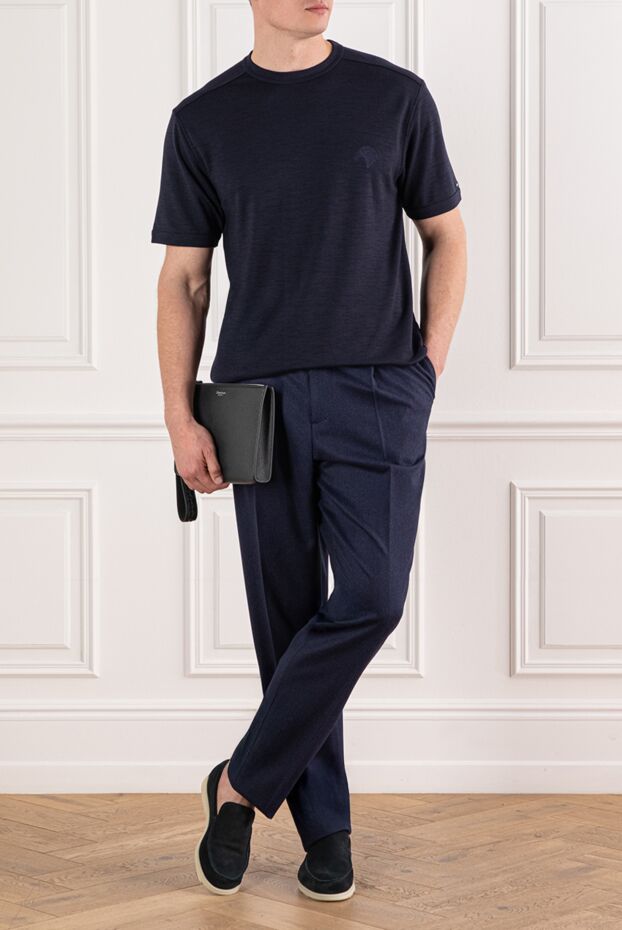 Stefano Ricci dark blue t-shirt with embroidery on the chest
 191072 - photo 2