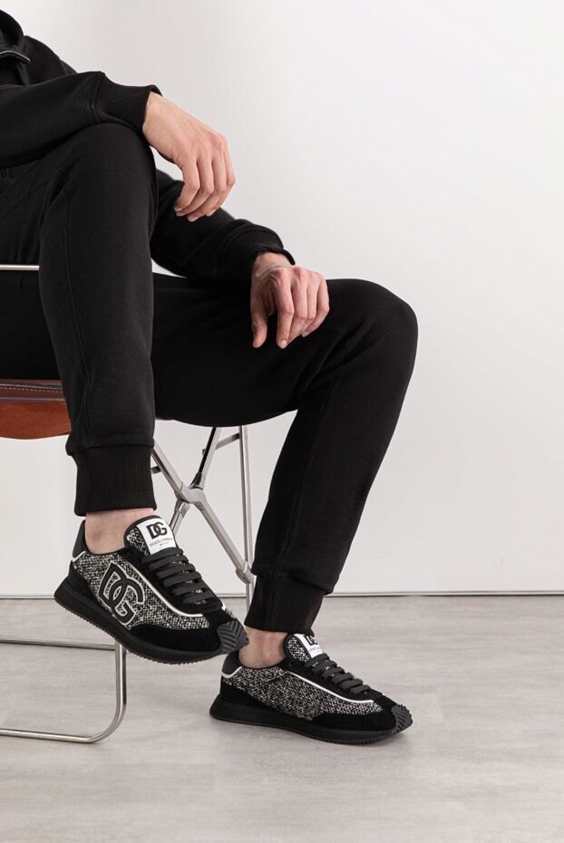 Dolce & Gabbana dg cushion sneakers in calfskin and wool

 191115 - photo 2