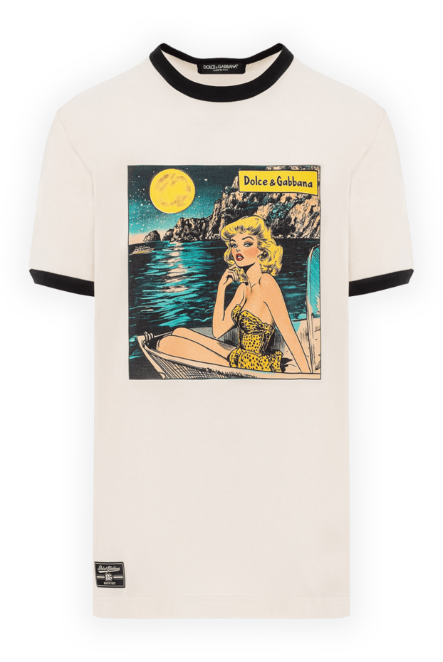 Dolce & Gabbana white cotton t-shirt with a comic-style print 191126 - photo 1