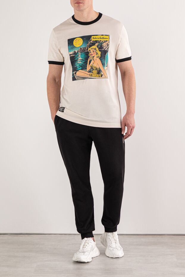 Dolce & Gabbana white cotton t-shirt with a comic-style print 191126 - photo 2