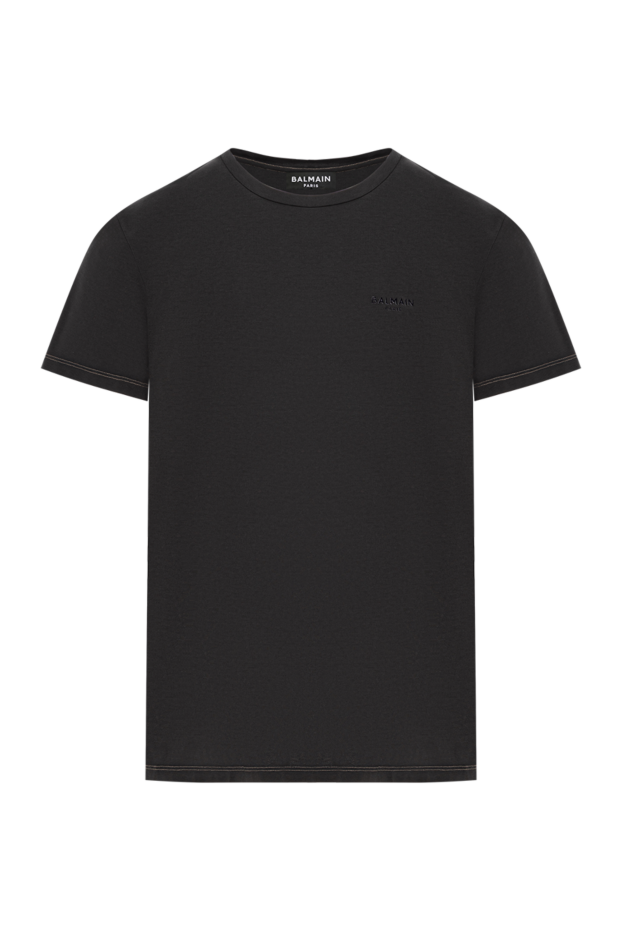 Balmain minimalist black t-shirt made of premium cotton 191128 - photo 1