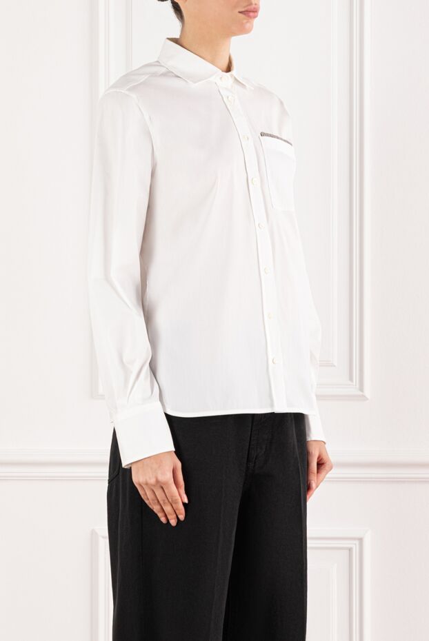 Brunello Cucinelli қалталы әшекейлі ұзын жеңді әйелдер көйлегі 191304 - фото 3