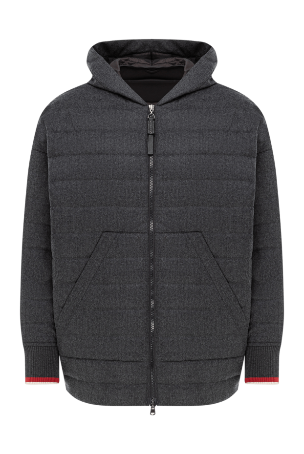 Brunello Cucinelli women's wool down jacket with contrast cuffs 191316 - photo 1