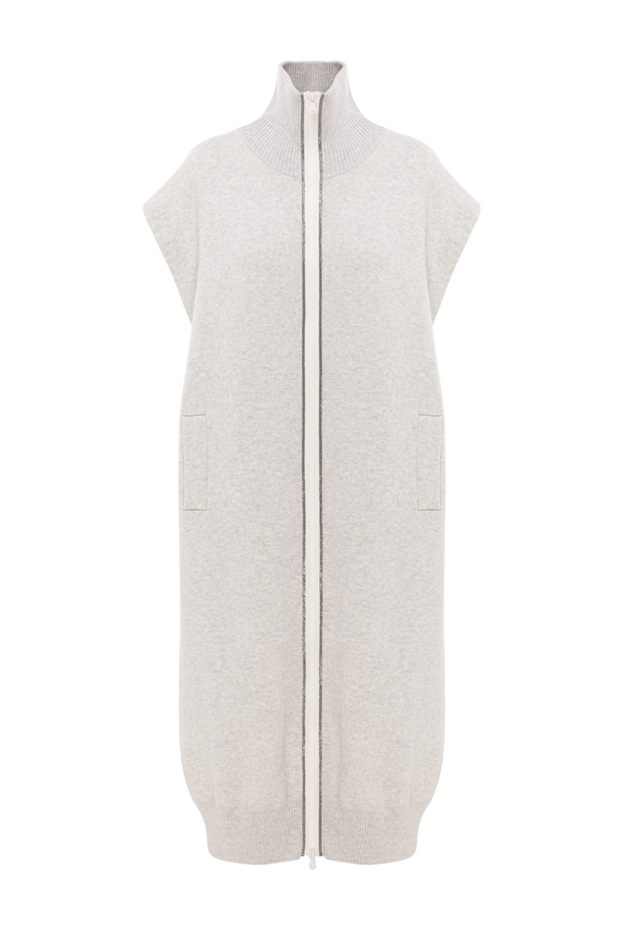 Brunello Cucinelli long cashmere cardigan in a soft light palette 191342 - photo 1