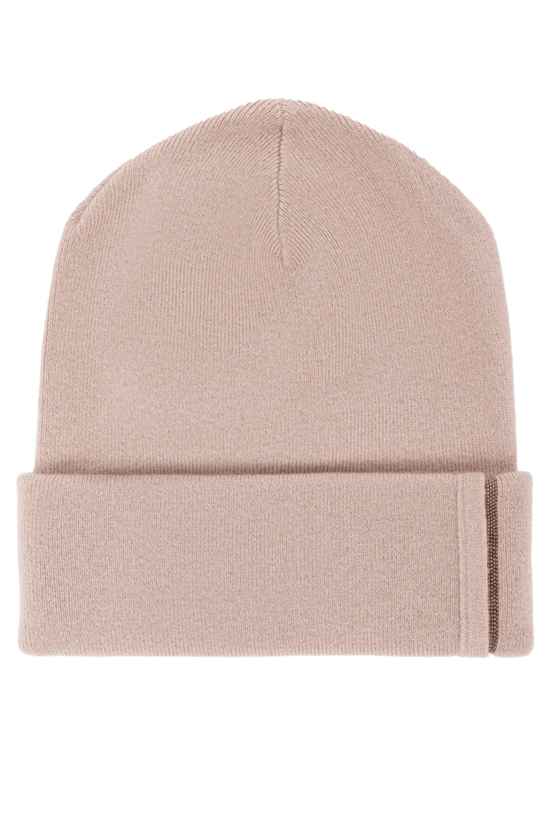 Brunello Cucinelli cashmere beanie hat in soft beige color 191351 - photo 1